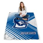 creighton bluejays diagonal stripes blue blanket best selling