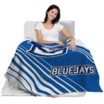 creighton bluejays diagonal stripes blue blanket best selling