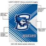 creighton bluejays diagonal stripes blue blanket best selling