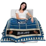 creighton bluejays football field blue blanket latest model