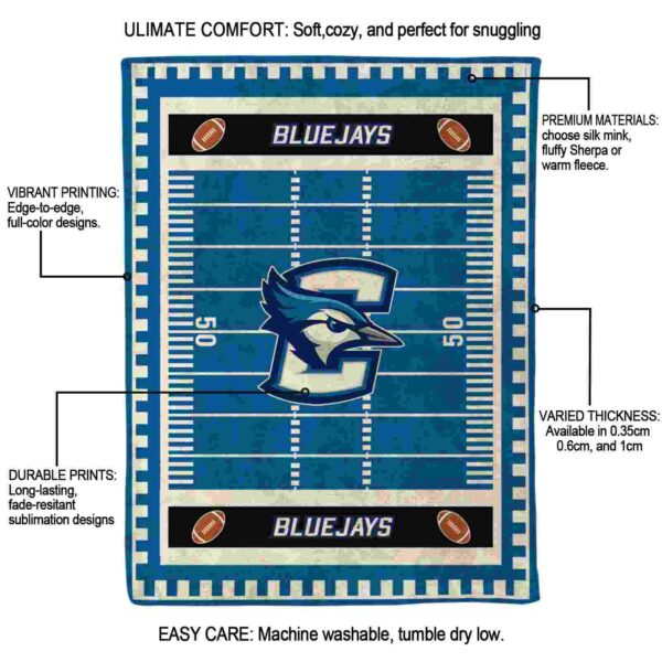creighton bluejays football field blue blanket new arrival