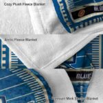 creighton bluejays football field blue blanket premium grade