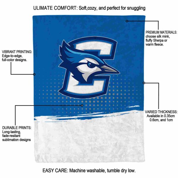 creighton bluejays gradient dots blue blanket new arrival
