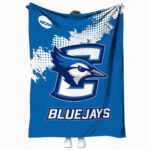 creighton bluejays grunge texture blue blanket best selling