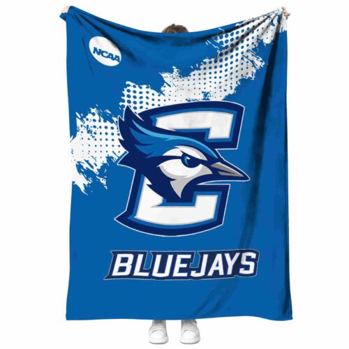 creighton bluejays grunge texture blue blanket best selling