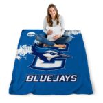 creighton bluejays grunge texture blue blanket best selling