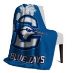 creighton bluejays grunge texture blue blanket best selling