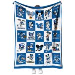 creighton bluejays mickey minnie blue white blanket best selling