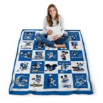 creighton bluejays mickey minnie blue white blanket high quality