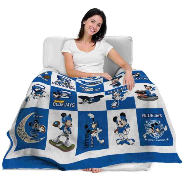 creighton bluejays mickey minnie blue white blanket latest model