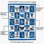 creighton bluejays mickey minnie blue white blanket new arrival