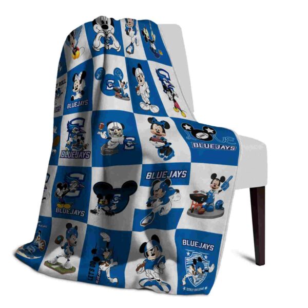 creighton bluejays mickey minnie blue white blanket top rated