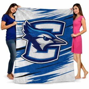 creighton bluejays paint streaks blue white blanket fashion forward