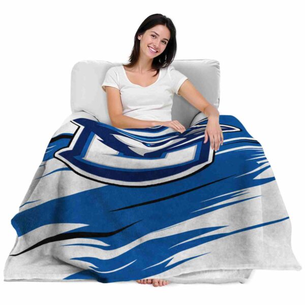 creighton bluejays paint streaks blue white blanket latest model