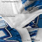 creighton bluejays paint streaks blue white blanket premium grade