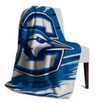 creighton bluejays paint streaks blue white blanket top rated