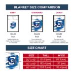 creighton bluejays paint streaks blue white blanket trendy