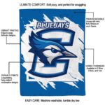 creighton bluejays splatter effect blue blanket new arrival