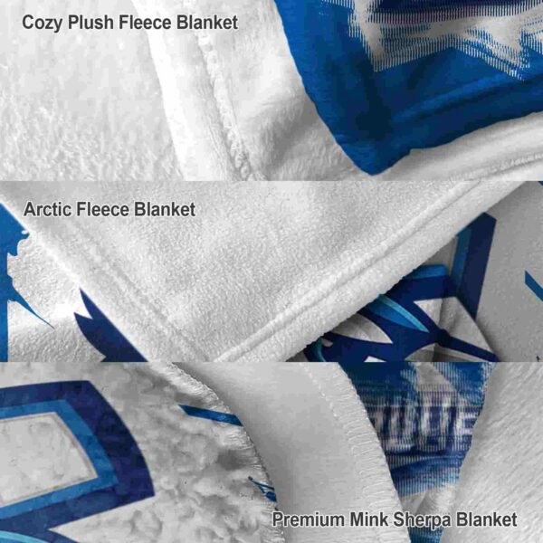 creighton bluejays splatter effect blue blanket premium grade