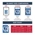 creighton bluejays splatter effect blue blanket trendy