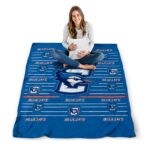 creighton bluejays striped pattern blue blanket high quality