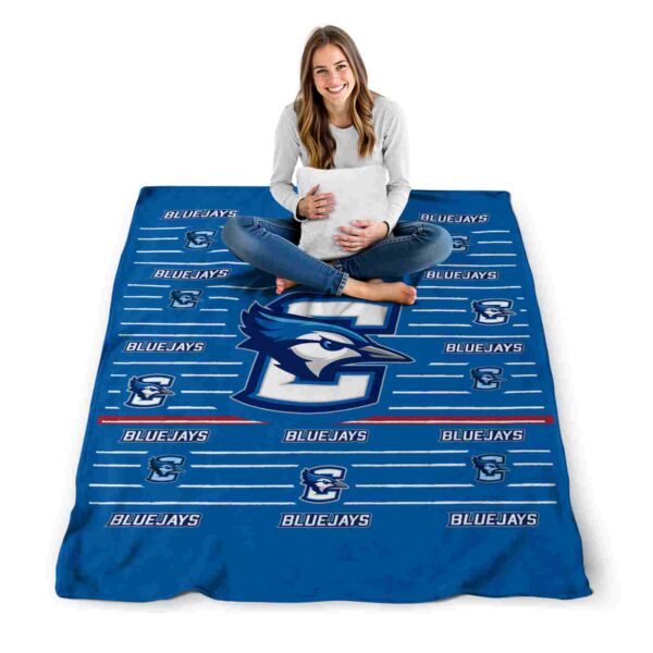 creighton bluejays striped pattern blue blanket high quality