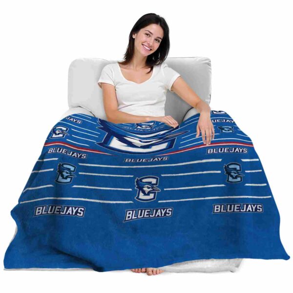 creighton bluejays striped pattern blue blanket latest model