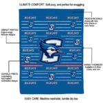 creighton bluejays striped pattern blue blanket new arrival