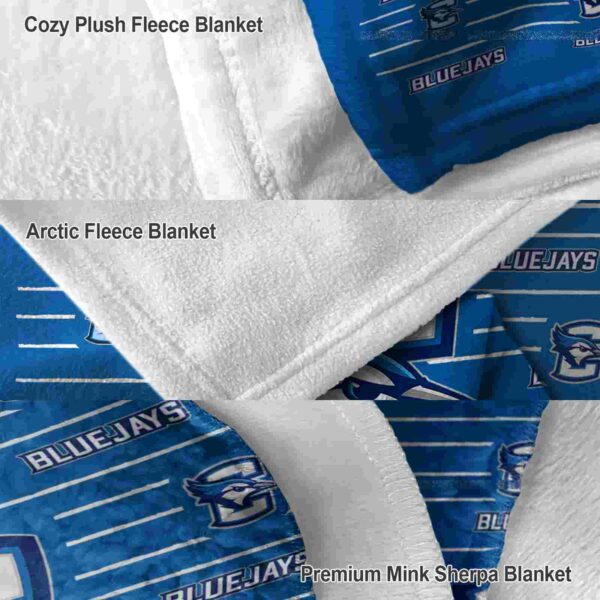 creighton bluejays striped pattern blue blanket premium grade