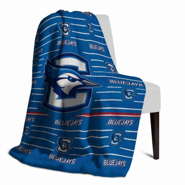 creighton bluejays striped pattern blue blanket top rated