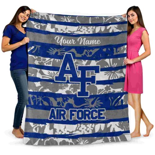 custom air force falcons floral stripes blue white blanket fashion forward