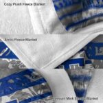 custom air force falcons floral stripes blue white blanket best selling