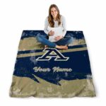 custom akron zips grunge streaks blue blanket best selling