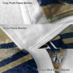 custom akron zips grunge streaks blue blanket best selling