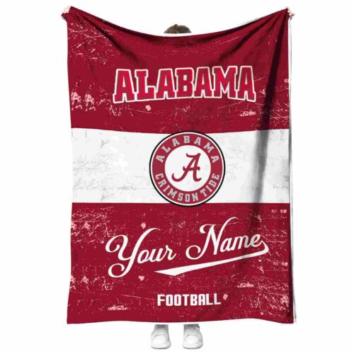 custom alabama crimson tide grunge texture crimson white blanket best selling