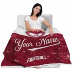 custom alabama crimson tide grunge texture crimson white blanket best selling