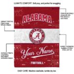 custom alabama crimson tide grunge texture crimson white blanket best selling