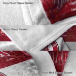 custom alabama crimson tide grunge texture crimson white blanket best selling