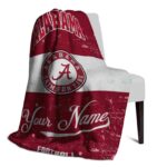 custom alabama crimson tide grunge texture crimson white blanket best selling