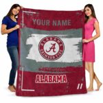 custom alabama crimson tide paint strokes crimson white blanket best selling