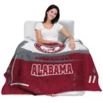 custom alabama crimson tide paint strokes crimson white blanket best selling