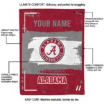 custom alabama crimson tide paint strokes crimson white blanket best selling