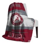 custom alabama crimson tide paint strokes crimson white blanket best selling
