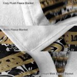 custom anaheim ducks floral stripes gold white blanket best selling