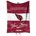custom arizona cardinals grunge texture red white blanket best selling