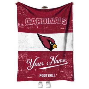 custom arizona cardinals grunge texture red white blanket best selling