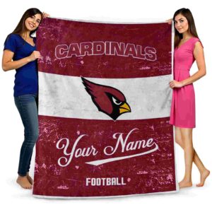 custom arizona cardinals grunge texture red white blanket fashion forward