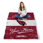 custom arizona cardinals grunge texture red white blanket best selling