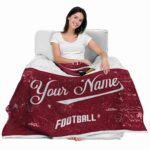 custom arizona cardinals grunge texture red white blanket best selling