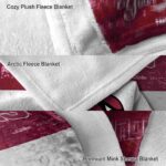 custom arizona cardinals grunge texture red white blanket best selling